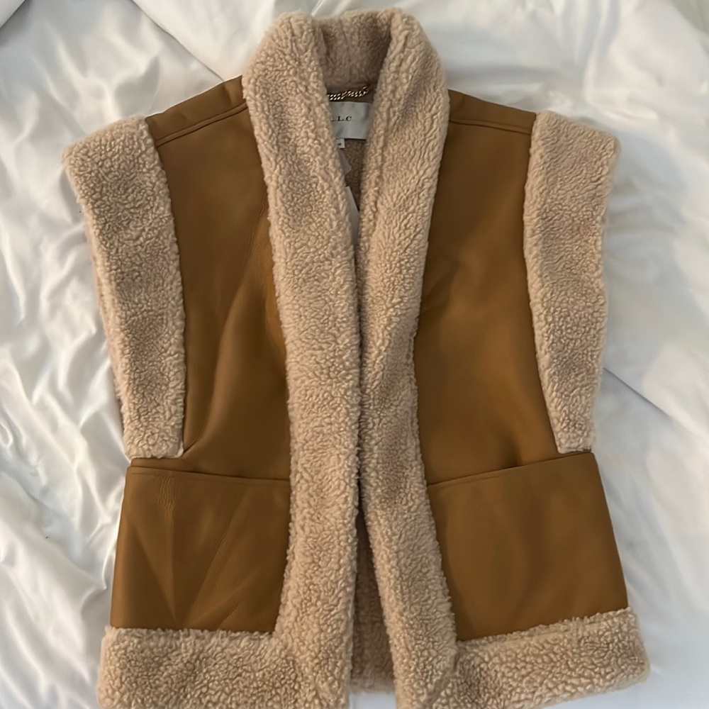 sutton faux leather vest